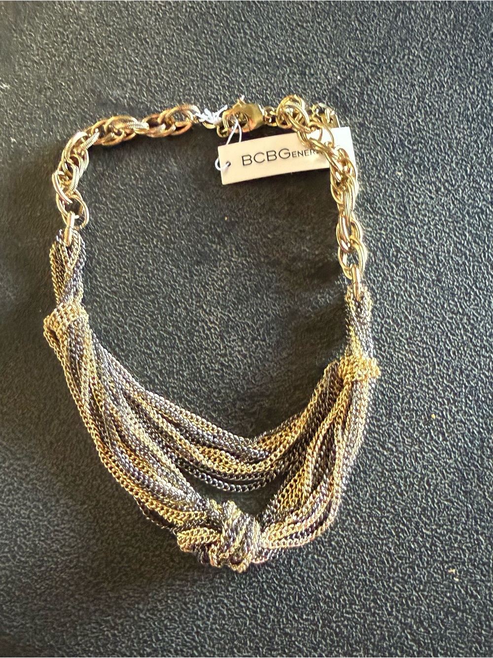 BCBGeneration Gold & Silver Twisted Multi-Strand Necklace
